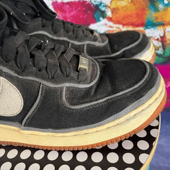 Nike Air Force 1 806403-004 Mens Black Shoes Size US 10​​​ - Picture 3 of 10